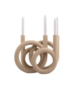 PRESENT TIME Kandelaar Rings - Polyresin - Zandbruin - 38x14,5x30cm 5 PRESENT TIME Kandelaar Rings - Polyresin - Zandbruin - 38x14,5x30cm -Decoratie Verkoop 01792d99b733459a8d045f9702db3b5d