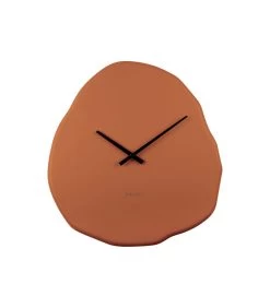 Karlsson Wandklok Organic Round - Oranje - 35x2x38cm