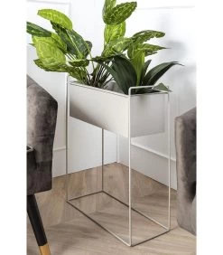 PRESENT TIME Plantenpot Set Essence - IJzer Warm Grijs - Recht - 51x24x65cm & 43x19,5x55cm -Decoratie Verkoop 07b1547cf7684645bc291e0425a8a1f4