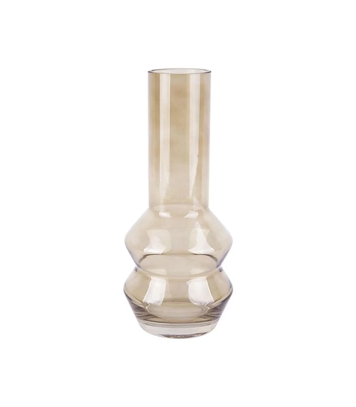 PRESENT TIME Vaas Blush - Glas Honingbruin - Large - 13x30cm 1 PRESENT TIME Vaas Blush - Glas Honingbruin - Large - 13x30cm