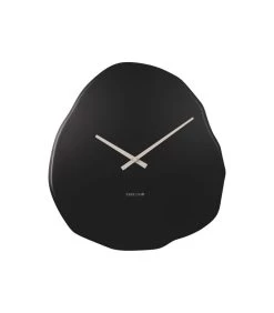 Karlsson Wandklok Organic Round - Zwart - 35x2x38cm