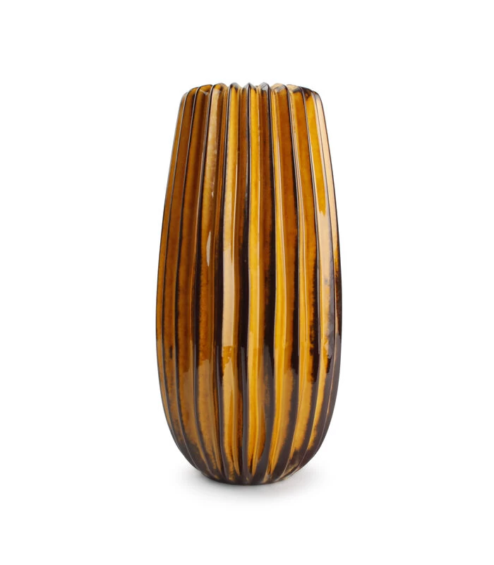 Vaas 16xH34cm Geel Coral 2 Vaas 16xH34cm Geel Coral - Afbeelding 2