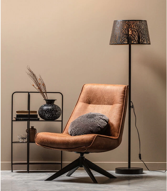 WOOOD Reina Deco Rek - Metaal - Zwart - 86x52x26 2 WOOOD Reina Deco Rek - Metaal - Zwart - 86x52x26 - Afbeelding 2