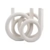 PRESENT TIME Kandelaar Rings - Polyresin - Wit - 38x14,5x30cm