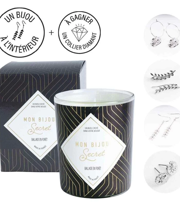 Geurkaars Ceder Met Zilveren Oorbellen 2 Geurkaars Ceder Met Zilveren Oorbellen - Afbeelding 2