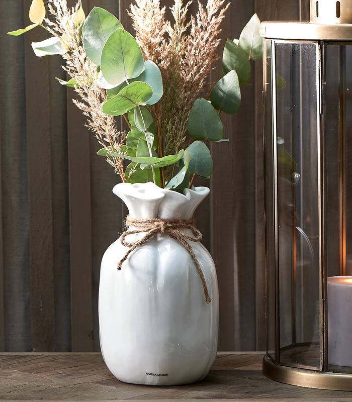 Vaas Keramiek - RM Canvas Bag Vase - Wit 2 Vaas Keramiek - RM Canvas Bag Vase - Wit - Afbeelding 2