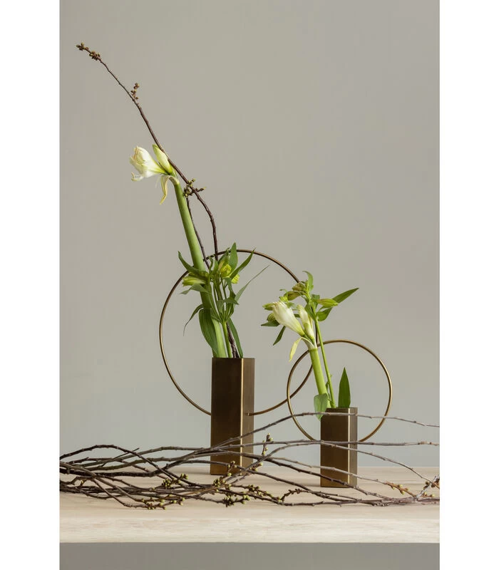 BePureHome Ring Vaas - Metaal - Antique Brass - 25x18x5 2 BePureHome Ring Vaas - Metaal - Antique Brass - 25x18x5 - Afbeelding 2