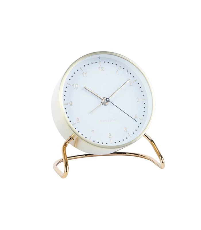 Karlsson Wekker Stylish Numbers - Wit - Ø9x11cm 1 Karlsson Wekker Stylish Numbers - Wit - Ø9x11cm