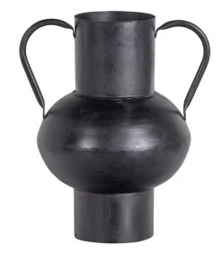 Exclusive Vere Vaas - Metaal - Zwart - 28x24x20