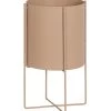 WOOOD Arda Plantenpot - Metaal - Toffee - 40x24x24