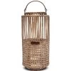Lantaarn, Windlicht, Kaarsenhouder - Webbing - Bruin