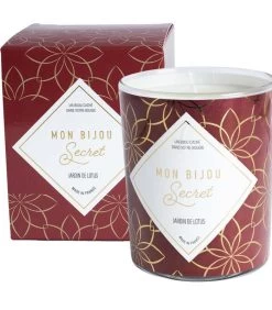 Geurkaars Lotus Met Gouden Messing Ring