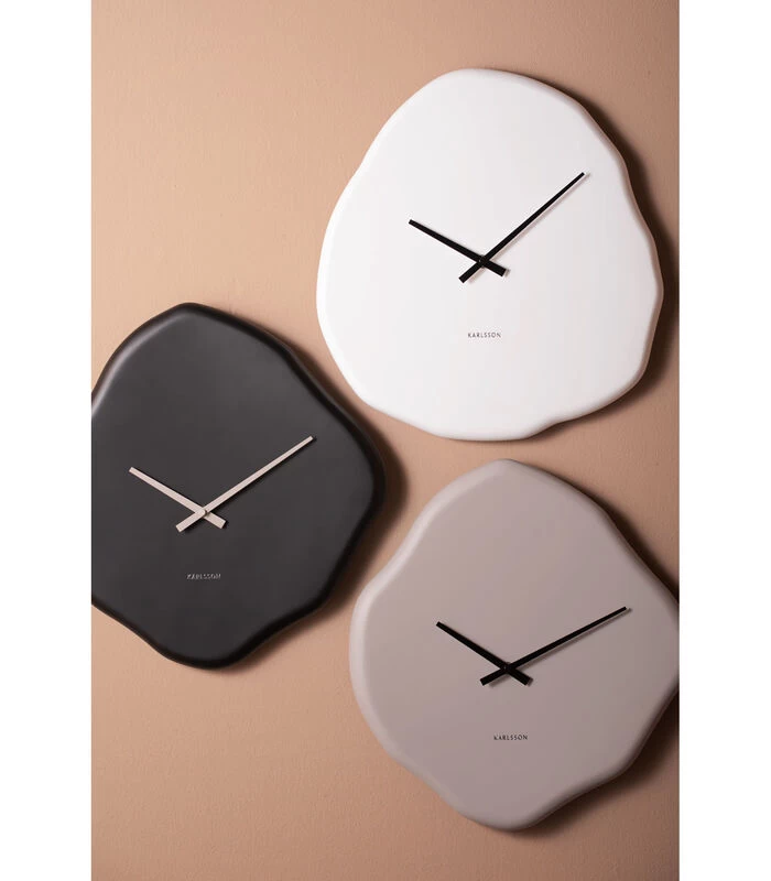 Karlsson Wandklok Organic Round - Wit - 35x2x38cm 2 Karlsson Wandklok Organic Round - Wit - 35x2x38cm - Afbeelding 2