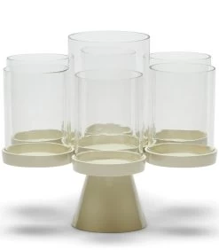 Kaarsenhouder, Windlicht, Decoratie En Stompkaarsen - Porto - Beige