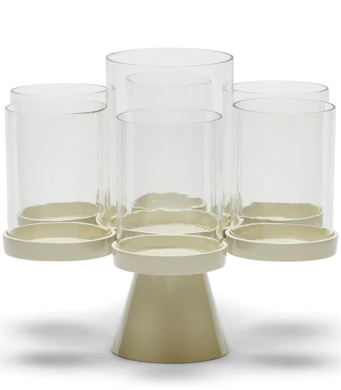 Kaarsenhouder, Windlicht, Decoratie En Stompkaarsen - Porto - Beige 1 Kaarsenhouder, Windlicht, Decoratie En Stompkaarsen - Porto - Beige