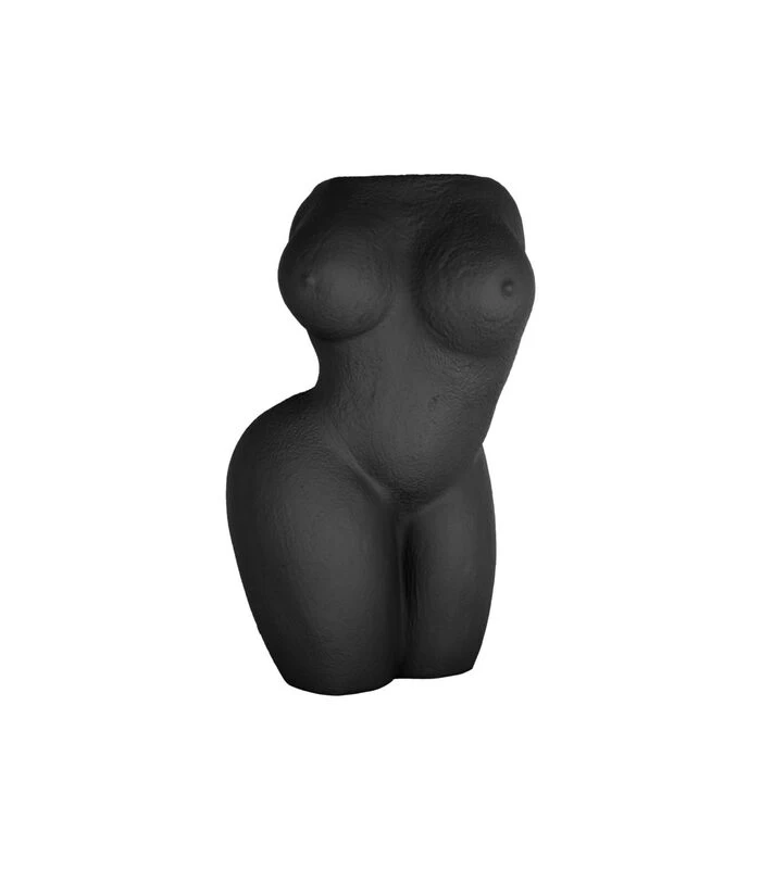 PRESENT TIME Bloempot Lady - Polyresin - Zwart - 19x20x33,5cm 1 PRESENT TIME Bloempot Lady - Polyresin - Zwart - 19x20x33,5cm