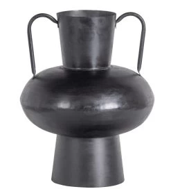 Exclusive Vere Vaas - Metaal - Zwart - 37x30x30