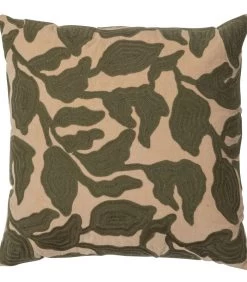 Plant Kussen Borduur - Powder - 45x45