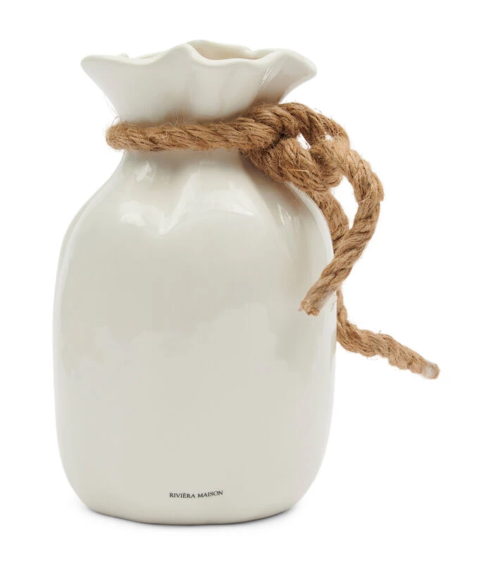 Vaas Keramiek - RM Canvas Bag Vase - Wit 1 Vaas Keramiek - RM Canvas Bag Vase - Wit