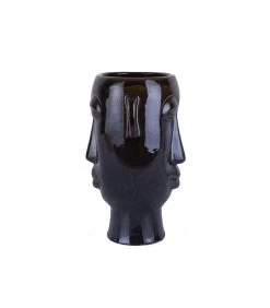 PRESENT TIME Plantenpot Mask - Glazuur Donker Bruin - Lang - 17,2x16,2x27,2cm -Decoratie Verkoop 51e30b9f8985455dab2470f6ca853e96