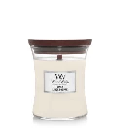 WoodWick Kaars Linen Medium