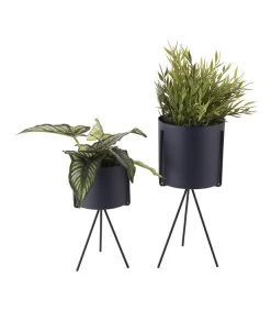 PRESENT TIME Plantenpot Set Pedestal - IJzer Nachtblauw - 29,5x12,5cm & 22x10,5cm 5 PRESENT TIME Plantenpot Set Pedestal - IJzer Nachtblauw - 29,5x12,5cm & 22x10,5cm -Decoratie Verkoop 576212e32eb3444abbcdb7d08f8af231