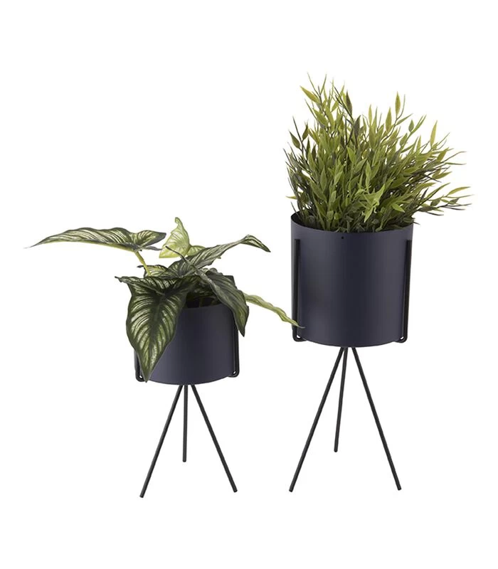 PRESENT TIME Plantenpot Set Pedestal - IJzer Nachtblauw - 29,5x12,5cm & 22x10,5cm 3 PRESENT TIME Plantenpot Set Pedestal - IJzer Nachtblauw - 29,5x12,5cm & 22x10,5cm - Afbeelding 3