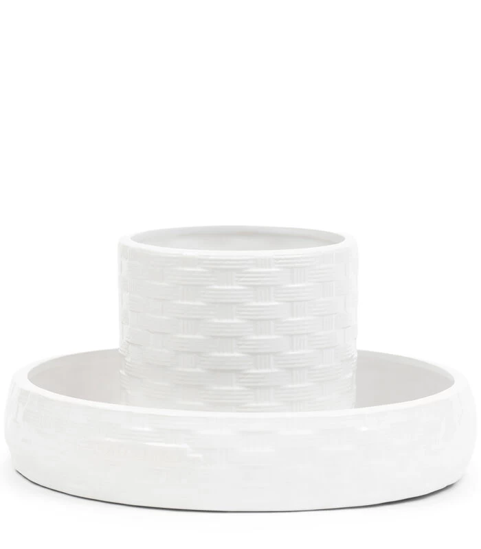 Bloempot Voor Binnen Wit - Classic Double Planter 1 Bloempot Voor Binnen Wit - Classic Double Planter