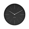 Karlsson Wandklok Normann Station - Zwart, Geborsteld Case - Ø37,5cm