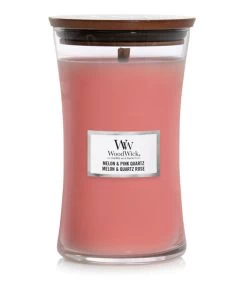 WoodWick Kaars Melon & Pink Quartz Large