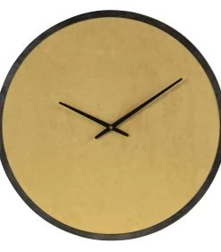 WOOOD Renske Wandklok - Velvet - Okergeel - 5x62x62