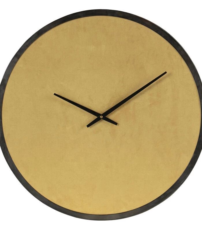 WOOOD Renske Wandklok - Velvet - Okergeel - 5x62x62 1 WOOOD Renske Wandklok - Velvet - Okergeel - 5x62x62