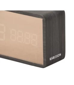 Karlsson Wekker Mirror - Zwart - 15x7cm -Decoratie Verkoop 7a0eb996c6d64e65aec19adaa351e640