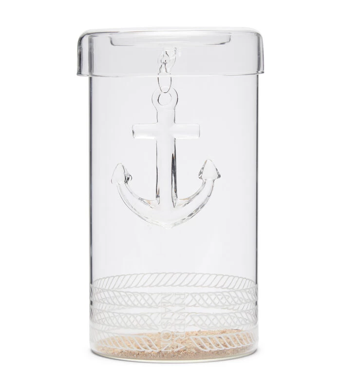 Kaarsenhouder Glas, Hervulbaar Met Anker - Anchor - Transparant 1 Kaarsenhouder Glas, Hervulbaar Met Anker - Anchor - Transparant