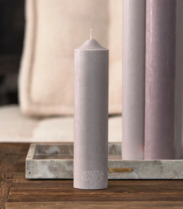 Stompkaars RM Rustic Grijs - 7x30 Cm 2 Stompkaars RM Rustic Grijs - 7x30 Cm - Afbeelding 2