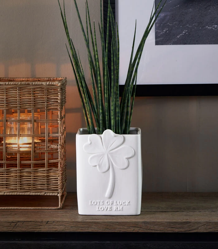 Vaas RM Lucky Clover Wit 2 Vaas RM Lucky Clover Wit - Afbeelding 2