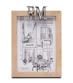 Fotolijst 13x18 Staand Zilver RM Logo - Logo - Bruin - 13x18 CM