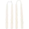 Gedraaide Dinerkaars, Kaarsenset, Swirl Kaars - Twisted Candles - Wit