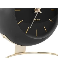 Karlsson Tafelklok Globe - Zwart - 21x24,5x14cm -Decoratie Verkoop 86b565f31b9c423098a35859cc524d32