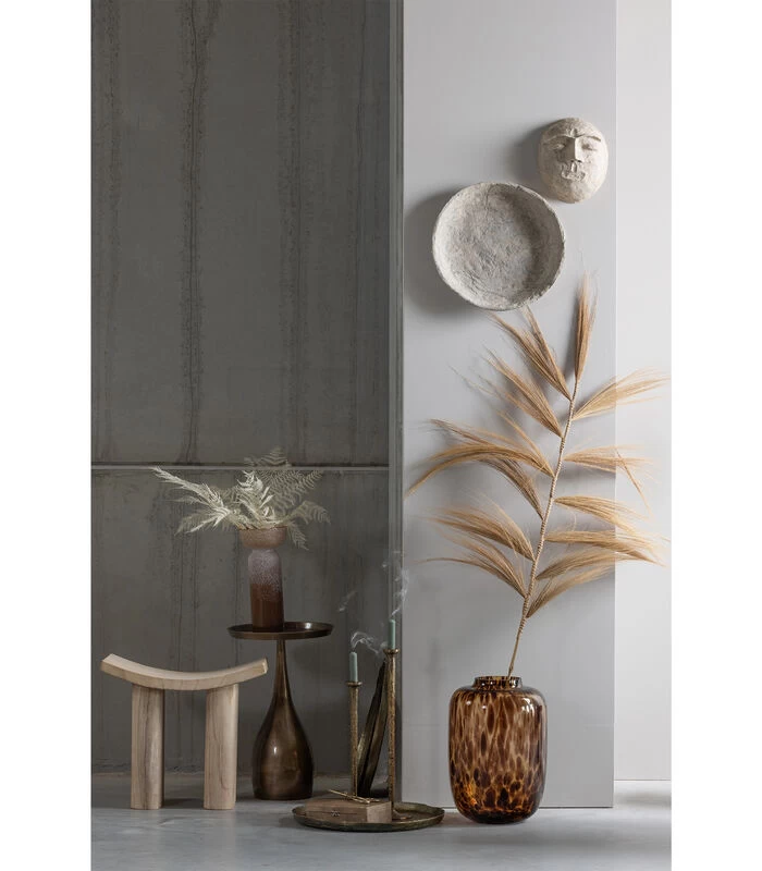 BePureHome Unequal Vaas - Glas - Bruin/Wit - 33,5x14x14 2 BePureHome Unequal Vaas - Glas - Bruin/Wit - 33,5x14x14 - Afbeelding 2