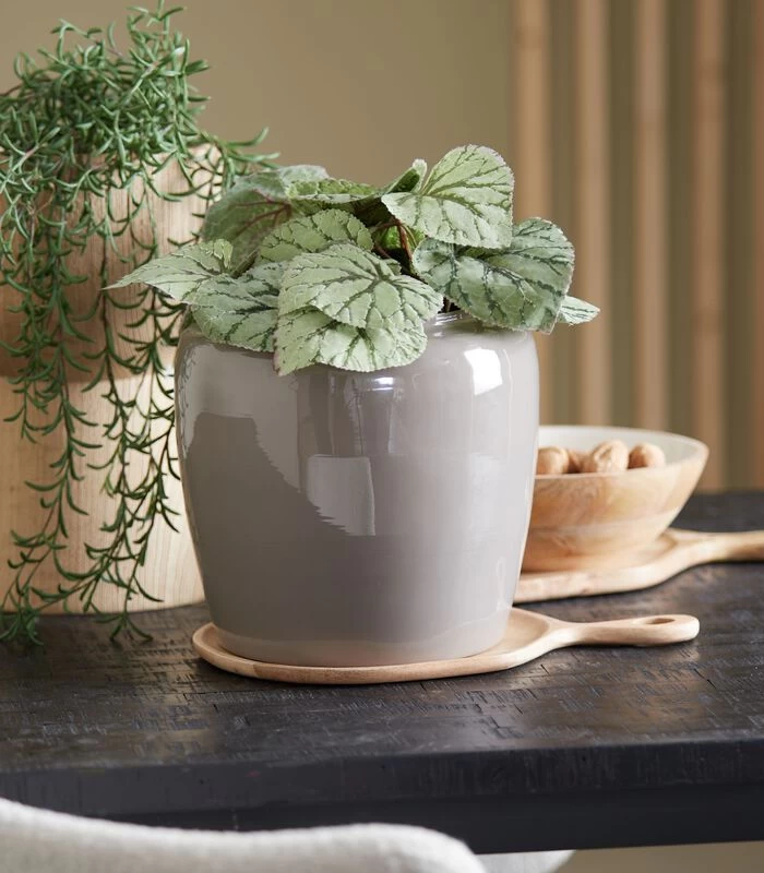 PRESENT TIME Bloempot Grand - Grijs - Ø25x23,5 Cm 2 PRESENT TIME Bloempot Grand - Grijs - Ø25x23,5 Cm - Afbeelding 2