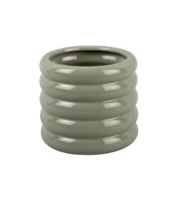 PRESENT TIME Bloempot Bobbly Glazed - Groen - Ø17,5cm