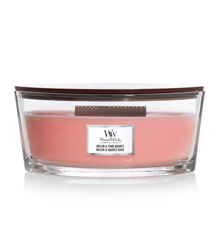 WoodWick Kaars Melon & Pink Quartz Ellipse 1 WoodWick Kaars Melon & Pink Quartz Ellipse