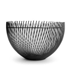 Draadmand 30xH18cm Zwart Twisted Iris