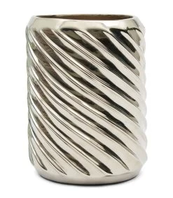 Vaas Aluminium - Avanti Swirl Vase - Zilver