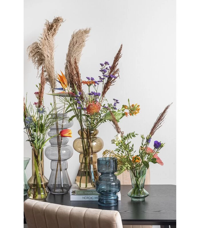 PRESENT TIME Vaas Morgana - Glas Donker Grijs - Medium - 18x35cm 2 PRESENT TIME Vaas Morgana - Glas Donker Grijs - Medium - 18x35cm - Afbeelding 2