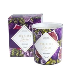 Geurkaars Vijg Met Gouden Messing Ring