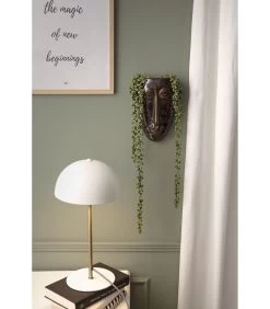 PRESENT TIME Plantenpot Mask - Bruin - Lang - 12,5x17,3x22,3cm -Decoratie Verkoop a079fb74c59d41f39e0025512d12798b