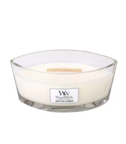 WoodWick Kaars White Tea & Jasmine Ellipse Kaars