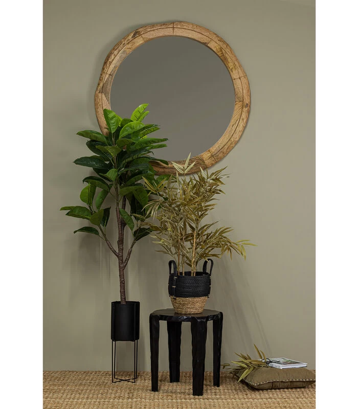 WOOOD Rubberboom Kunstplant 135 Cm - Plastic - Groen - 135x74x55 2 WOOOD Rubberboom Kunstplant 135 Cm - Plastic - Groen - 135x74x55 - Afbeelding 2